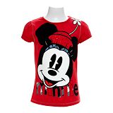 Minnie Mouse Check Applique T-shirt