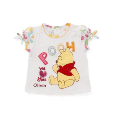 Winnie the Pooh Pure Cotton Girls T-Shirt (can be personalised)