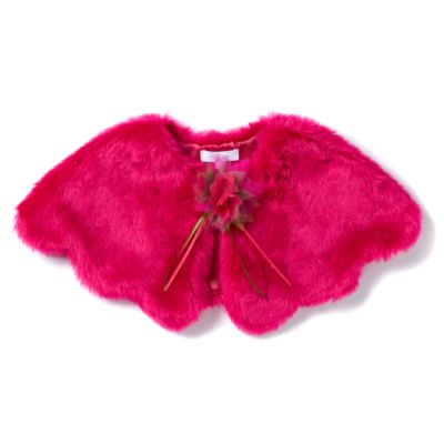 Rosetta Deep Pink Fur Cape
