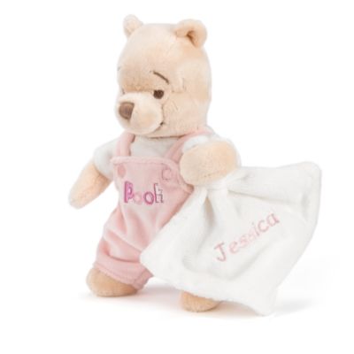 Winnie the Pooh Pink Mini Bean Bag with blank blanket (can be personalised)